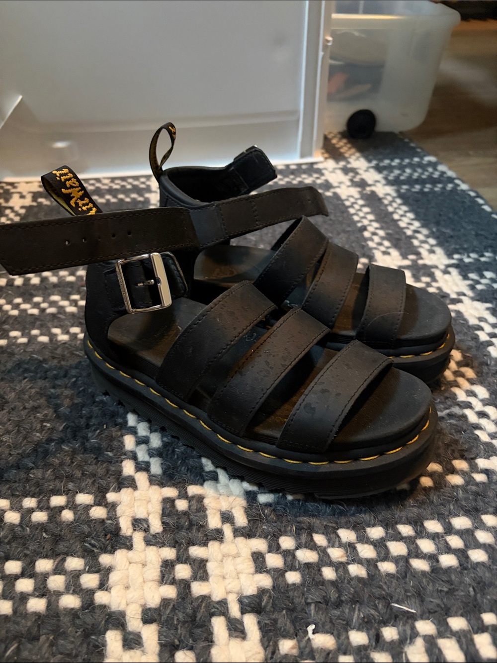 Doc Martens Black Platform Sandals